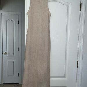 Chelsea & Violet Beige Knit Maxi Dress